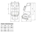 КОНТАКТ НЕПОДВИЖЕН(НАКЛОНЕН 90°) IP44 5/32A 380V+ 2P 16A 250V - Image 2